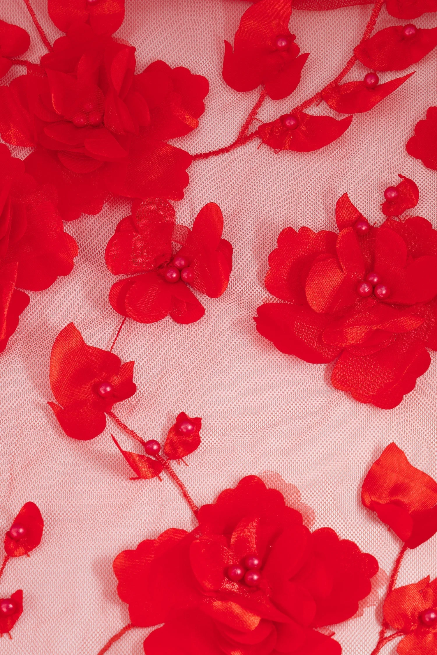 Florentina Floral 3D Red Roses Dress Dress 9 Florentina Floral 3D Red Roses Dress Dress - Image 9