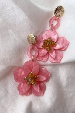 Petra Rose Flower Drop Earrings -ALAMOUR DRESS SALE 12 c13b0b06 0d8e 488c b268 571086baf017