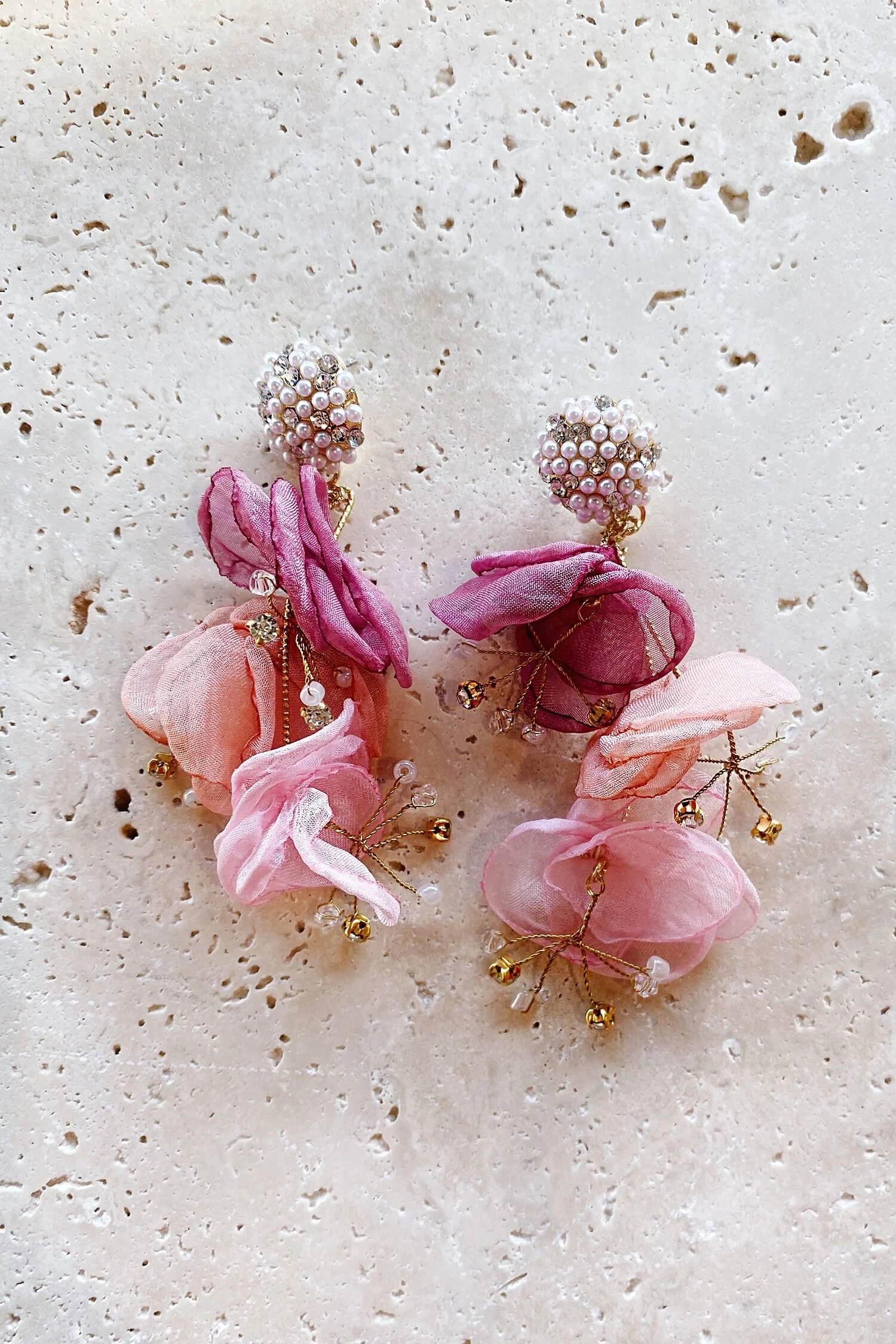 Emilita Pink Petal Earrings 5 Emilita Pink Petal Earrings - Image 5
