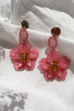 Petra Rose Flower Drop Earrings -ALAMOUR DRESS SALE 15 c0c3371d 8f78 4283 859b 5ce3cd739f03