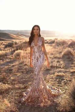 Ariya Sequin Gown - Rose Gold -ALAMOUR DRESS SALE 16 15c7ba1b 5db7 4e44 9b4a 0e8f3d794761