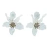 Briella White Flower Earrings