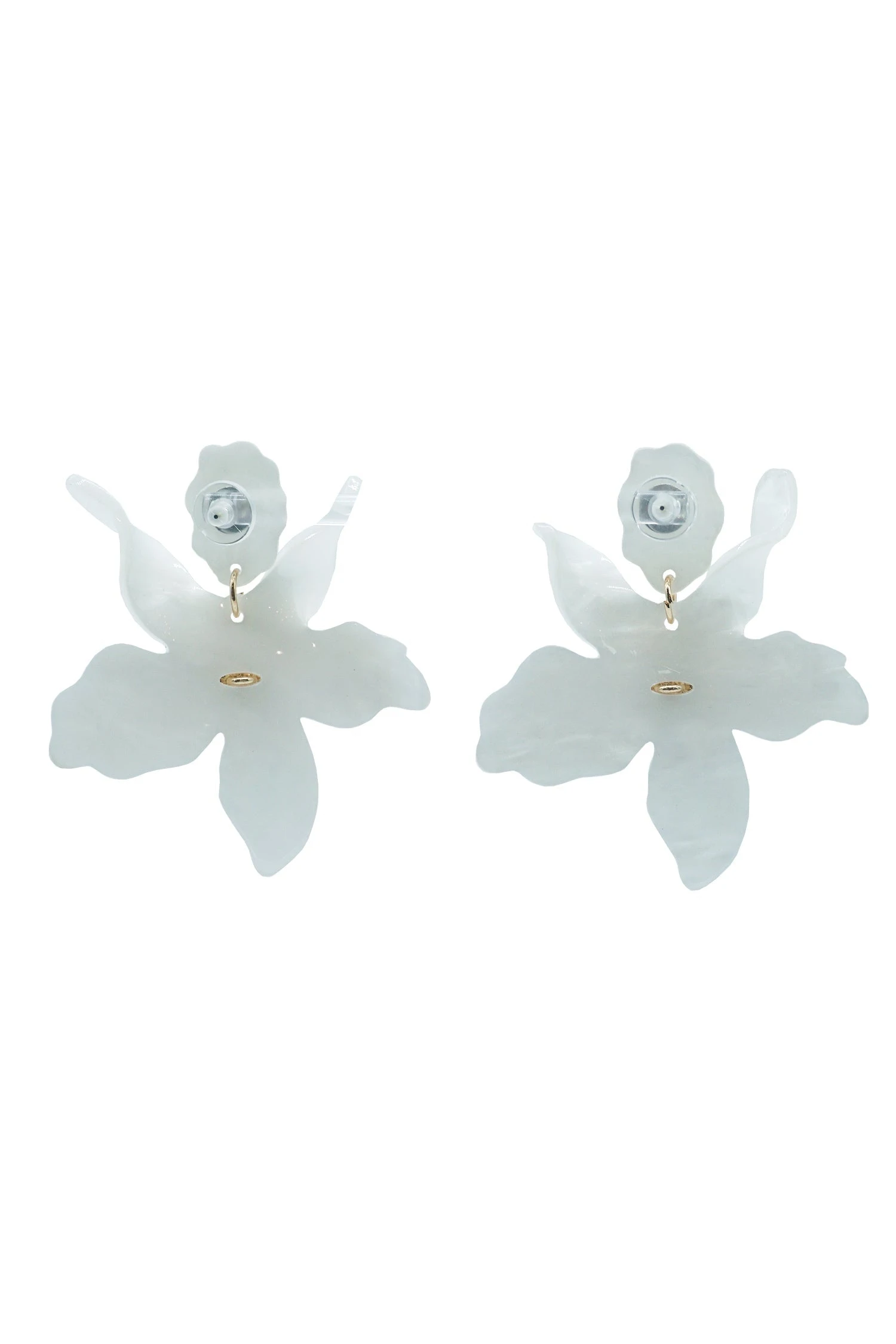 Briella White Flower Earrings 2 Briella White Flower Earrings - Image 2