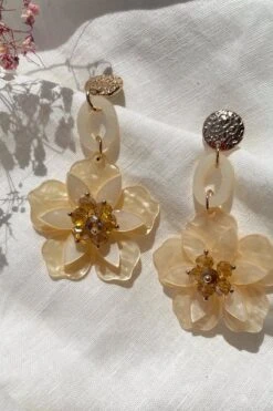 Petra Ivory Flower Drop Earrings -ALAMOUR DRESS SALE 1 027a2b8b 9cea 4d2a a931 e681f00f4b3e