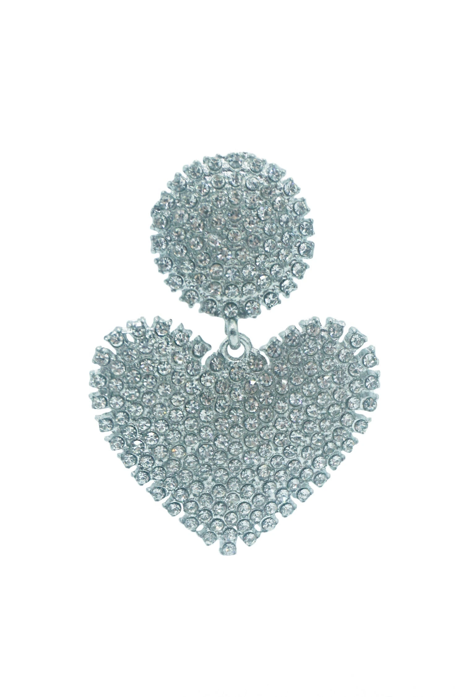 Dounia Silver Heart Earrings 2 Dounia Silver Heart Earrings - Image 2