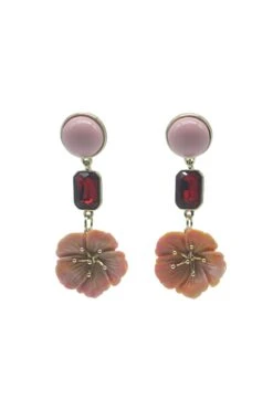 Malenya Multicoloured Flower Drop Earrings