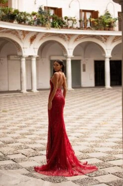 Rendira Sequin Gown - Deep Red -ALAMOUR DRESS SALE 260 b7b98284 e92d 4360 8dd2 49f6e5d24e4e