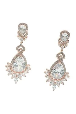 Araminta Rose Gold Embellished Earrings -ALAMOUR DRESS SALE 269 ec4a365e 4dcb 4633 bdb8 a54ae1a9d2bf