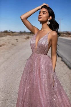 Electra Glitter Gown - Rose Gold -ALAMOUR DRESS SALE 26 e1d53561 31e6 4c6e b655 f2effd89c831