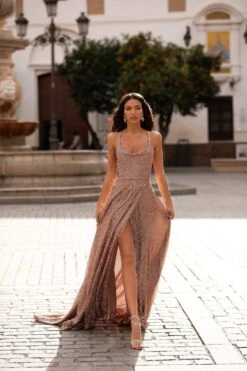 Prisilla Sequin Gown - Rose Gold -ALAMOUR DRESS SALE 300 52a590ff 3023 4112 b9e7 27e342e2a9ed