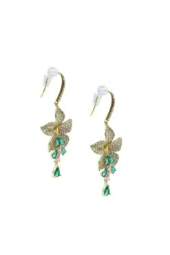 Suzette Flower Gem Earrings -ALAMOUR DRESS SALE 30 0a1dc768 cfc6 45f6 ba63 f865e95e0a3f