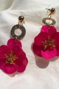 Petra Magenta Flower Drop Earrings -ALAMOUR DRESS SALE 35 a4fb6d8f 840b 4641 a16c 7b20892358f3