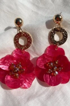 Petra Pink Flower Drop Earrings 15 Petra Pink Flower Drop Earrings -ALAMOUR DRESS SALE 40 d6148842 9087 4323 9e37 5a02dbf98aad
