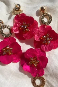 Petra Magenta Flower Drop Earrings -ALAMOUR DRESS SALE 43 0b181e9f 34be 4b28 916b 3dbaa1729686
