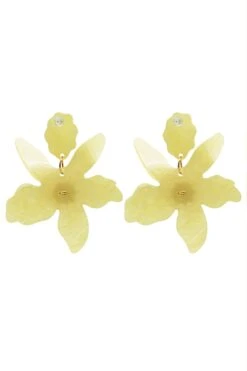 Briella Yellow Flower Earrings -ALAMOUR DRESS SALE 451
