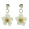 Petra Ivory Flower Drop Earrings