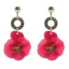Petra Pink Flower Drop Earrings