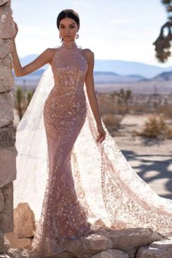 Tyra Glitter Cape Gown - Rose Gold -ALAMOUR DRESS SALE 50 c63b74bd d98f 4660 95c9 a23a6da5684c