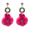Petra Magenta Flower Drop Earrings
