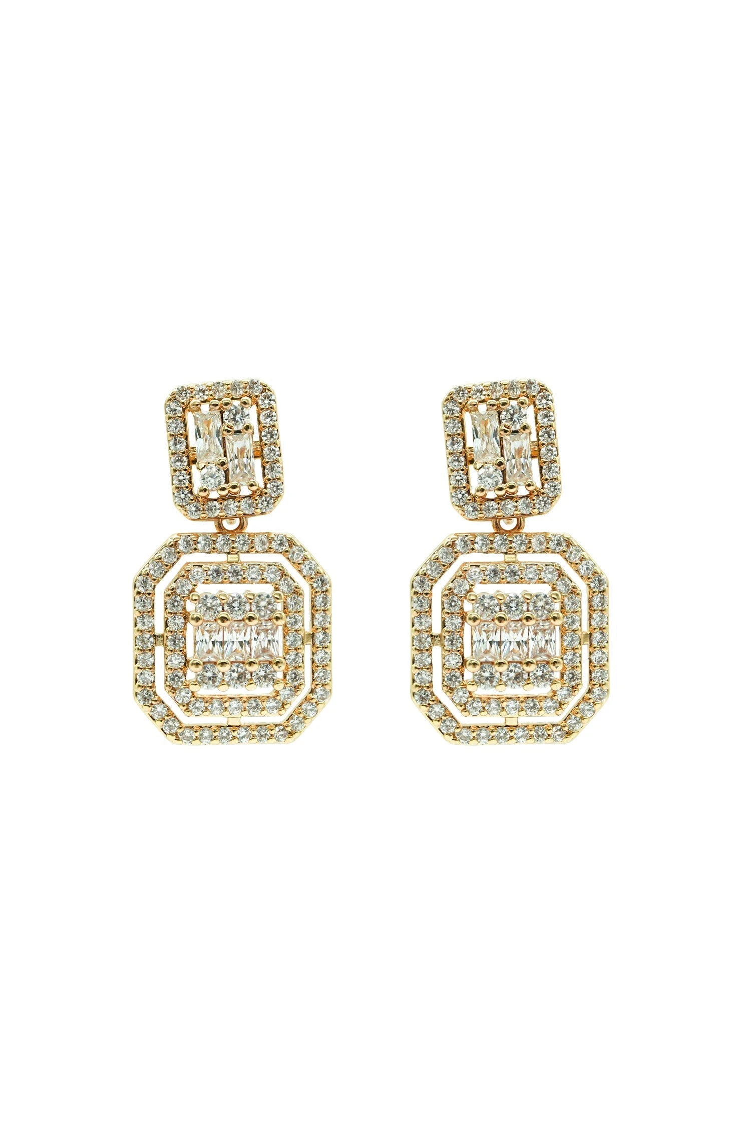 Gisele Gold Diamante Earrings 1 Gisele Gold Diamante Earrings