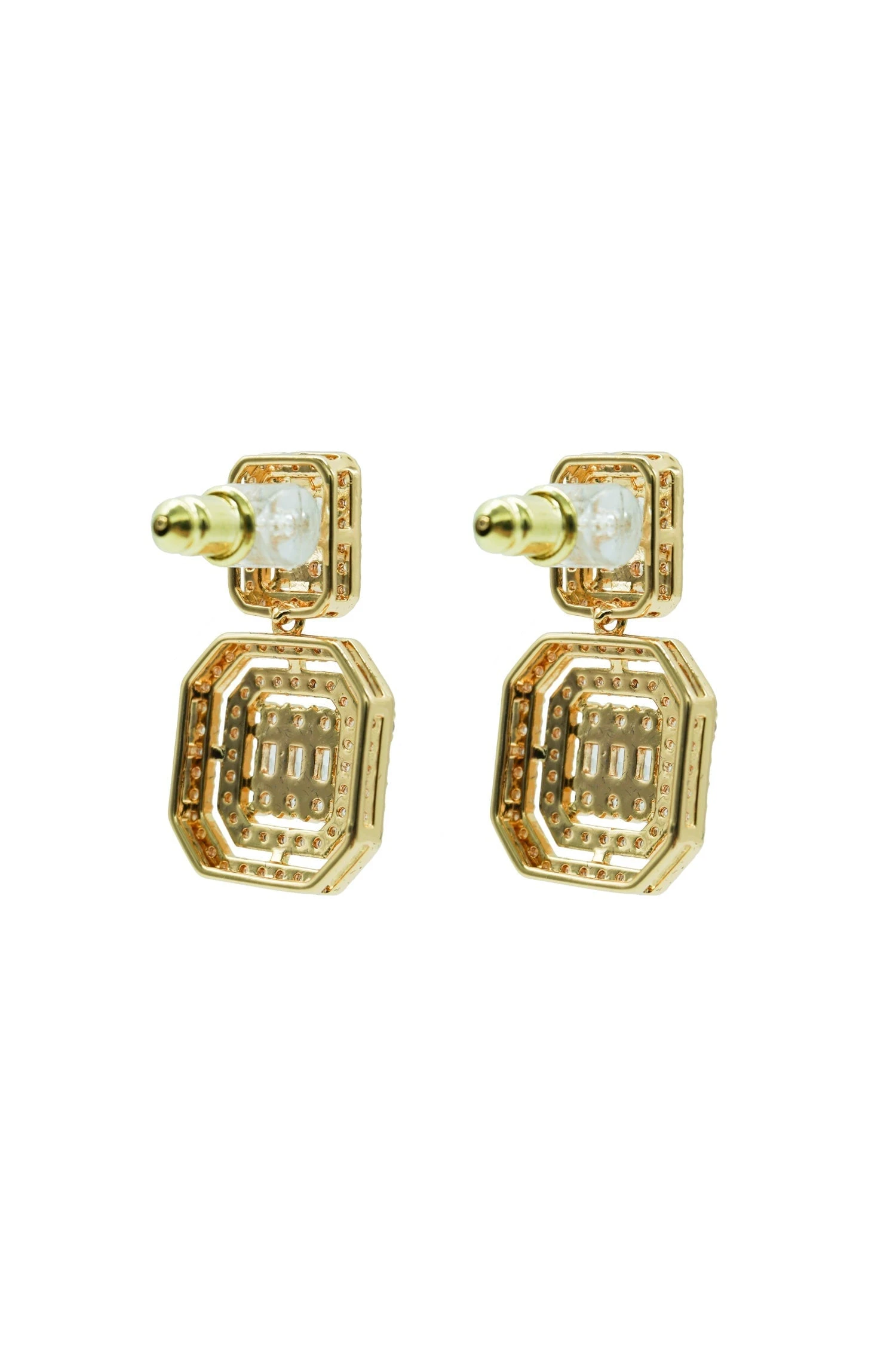 Gisele Gold Diamante Earrings 2 Gisele Gold Diamante Earrings - Image 2