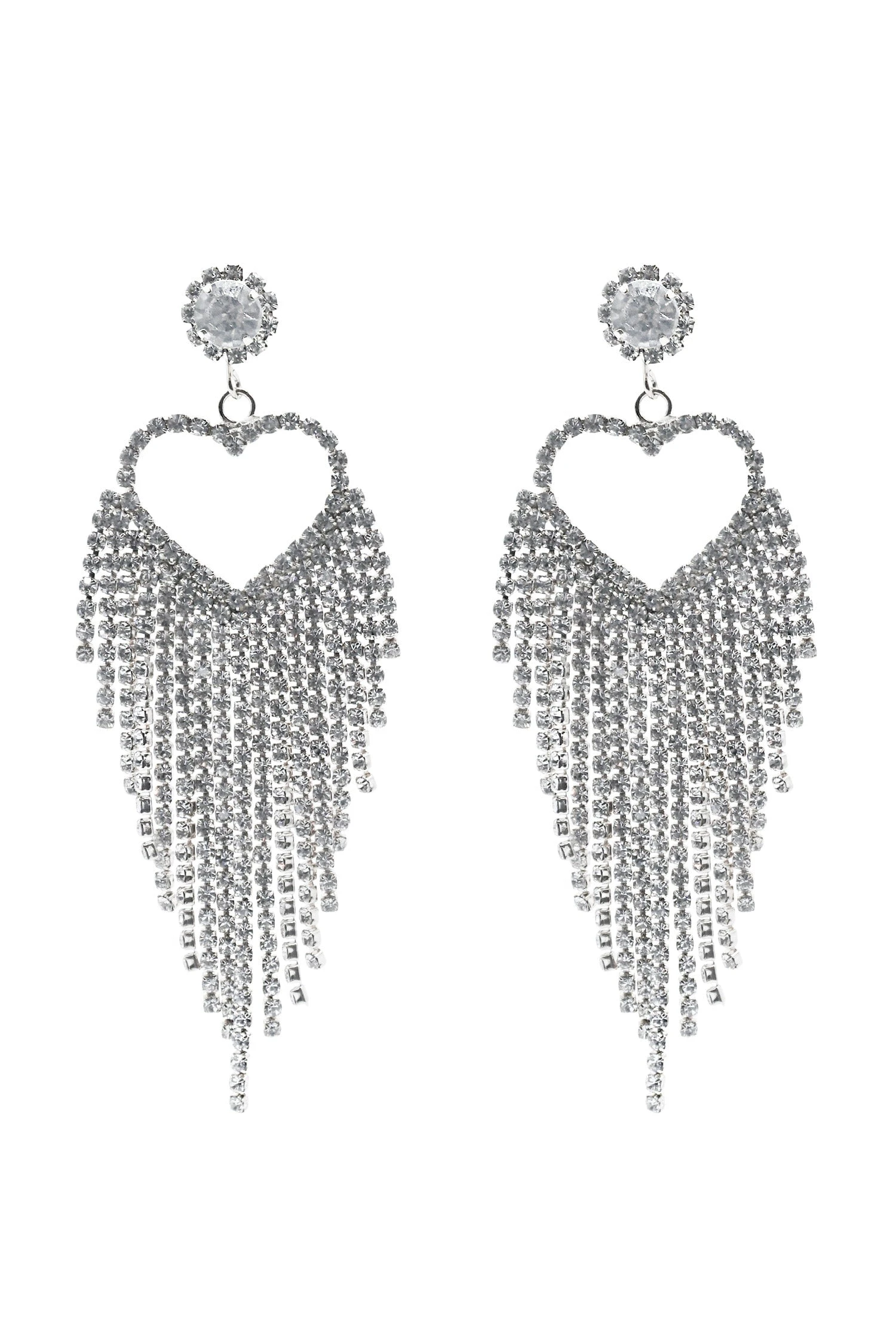 Latika Silver Heart Drop Earrings 1 Latika Silver Heart Drop Earrings