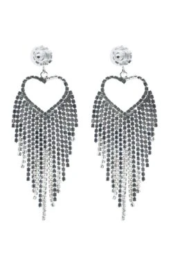 Latika Silver Heart Drop Earrings 5 Latika Silver Heart Drop Earrings -ALAMOUR DRESS SALE 539