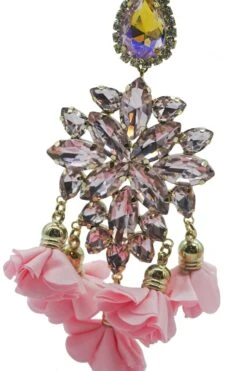 Cecily Pink Flower Drop Earrings -ALAMOUR DRESS SALE 65 7a5c41cf 59a1 4daa 8107 05e08869489f