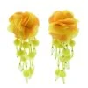 Shailee Yellow Flower Drop Earrings