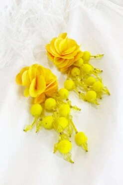 Shailee Yellow Flower Drop Earrings -ALAMOUR DRESS SALE 84 545366be 265d 4d94 805a bfd75cf9182c