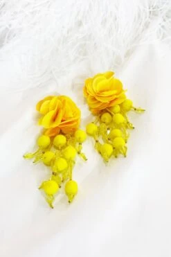 Shailee Yellow Flower Drop Earrings -ALAMOUR DRESS SALE 85 2dd88655 31d6 41cd 9965 58f31f8a105f