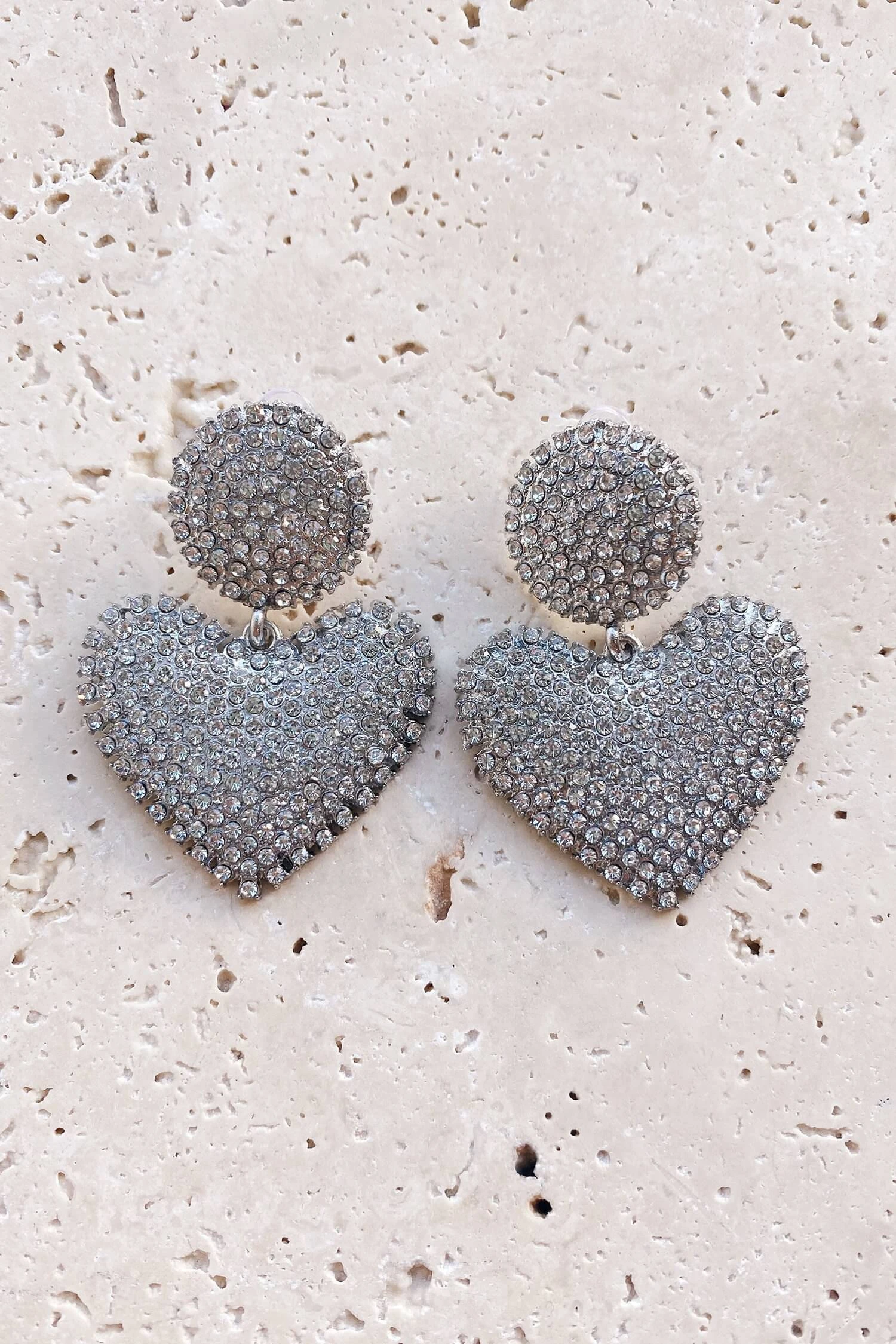 Dounia Silver Heart Earrings 3 Dounia Silver Heart Earrings - Image 3