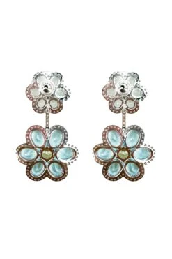Faretti Blue Flower Drop Earrings -ALAMOUR DRESS SALE 9 9c855965 2d20 419e 8c36 eac0546a634c