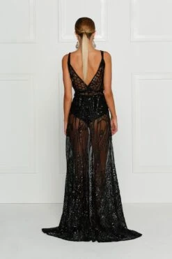 Cristal - Black -ALAMOUR DRESS SALE Cristal Black Gown H6A8667