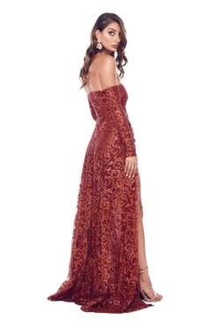 Flame - Wine Red -ALAMOUR DRESS SALE Flame WineRed4