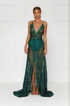 Cristal - Emerald -ALAMOUR DRESS SALE H6A2371