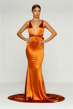 Lena - Golden Rust -ALAMOUR DRESS SALE H6A2518