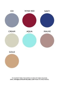 Romina Beaded Halter Neck Cream Gown -ALAMOUR DRESS SALE beadedswatch