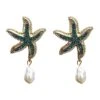 Deliah Pearl Starfish Earrings