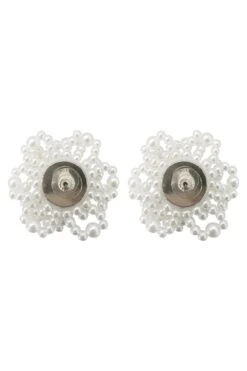 Audrina Pearl Flower Statement Earrings -ALAMOUR DRESS SALE earrings12 25ed1313 3790 4daa 841d 880eb2f915b8