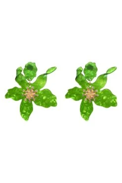 Briella Green Flower Earrings 9 Briella Green Flower Earrings -ALAMOUR DRESS SALE earrings186 1c83d6ed dafc 4a0b b909 79e804622358