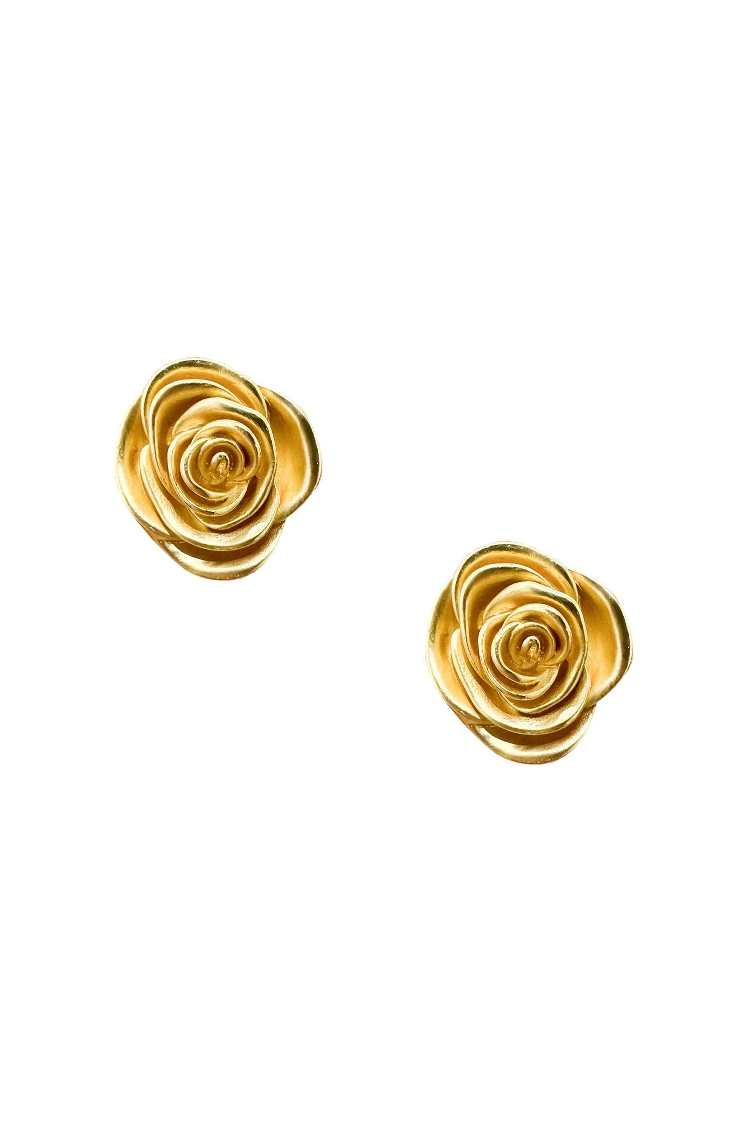 Rosamund Gold Flower Earrings 2 Rosamund Gold Flower Earrings - Image 2