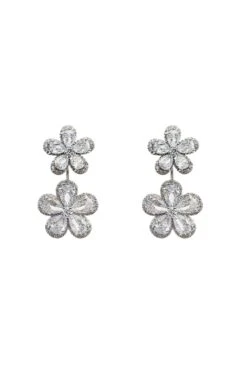 Blina Silver Flower Earrings -ALAMOUR DRESS SALE earrings254 94452c51 a9cd 43b5 b69e 54593bc333fc