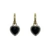 Ayelet Black Heart Earrings