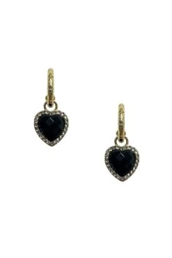 Ayelet Black Heart Earrings -ALAMOUR DRESS SALE earrings258 23525901 7b94 4c8a bd66 53e90adf228f