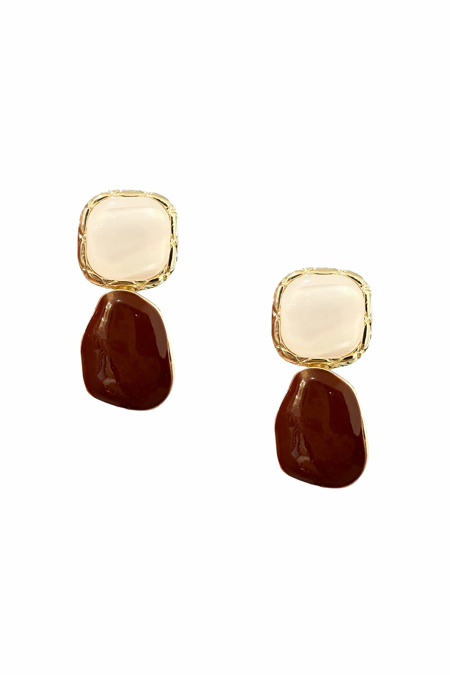 Emely Burgundy Earrings 2 Emely Burgundy Earrings - Image 2