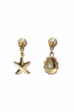 Stella Asymmetrical Starfish Earrings -ALAMOUR DRESS SALE earrings293