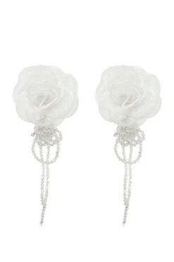 Ciana White Flower Earrings