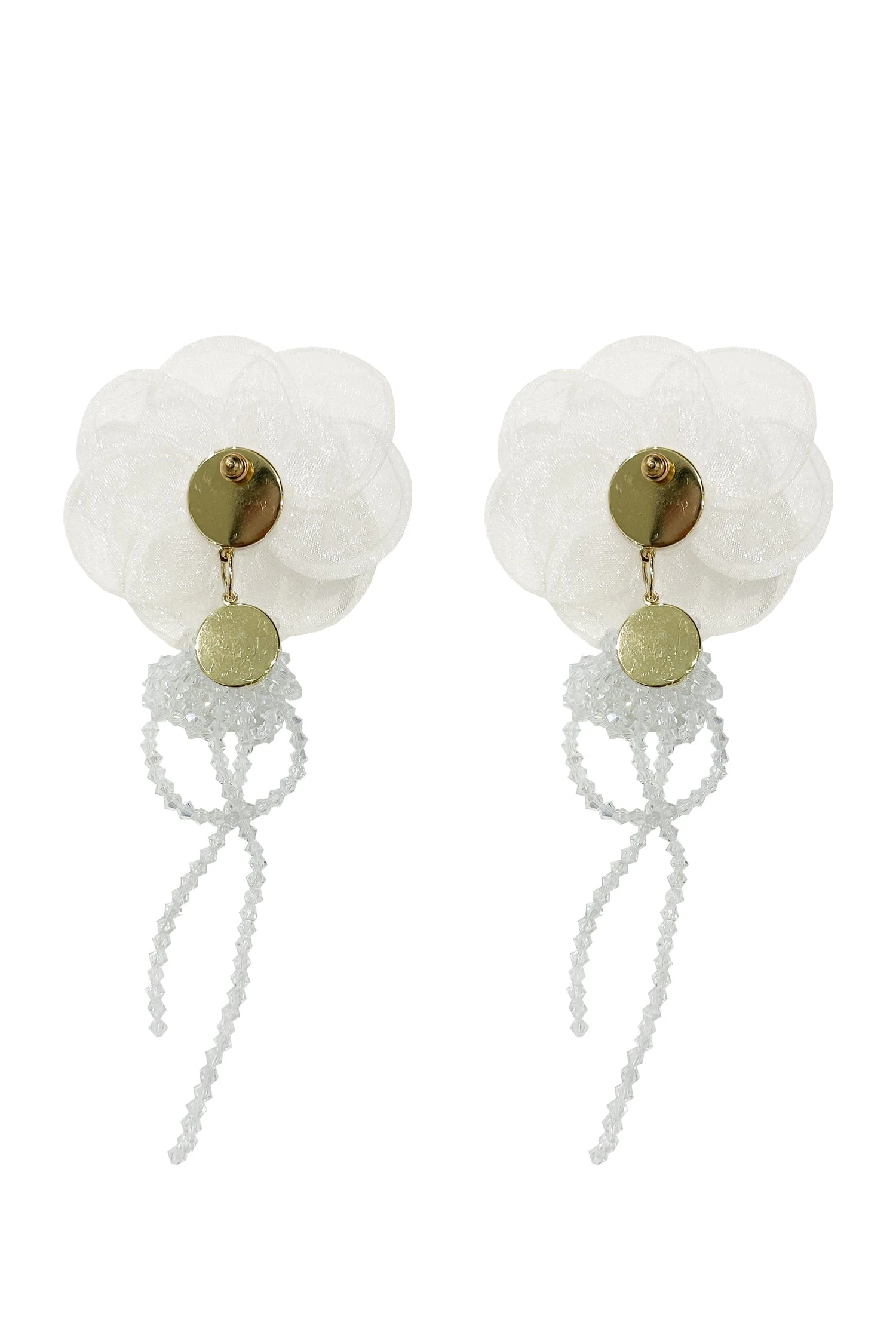 Ciana Cream Flower Earrings 6 Ciana Cream Flower Earrings - Image 6