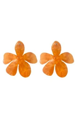 Kimberly Orange Statement Earrings -ALAMOUR DRESS SALE earrings350